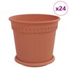 vidaXL V&auml;xtkrukor 24 pcs Murgr&ouml;n &Oslash; 19 x 16 cm Plast