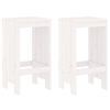vidaXL Barstolar 2 st vit 40x36x75 cm massiv furu