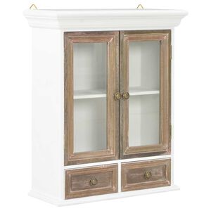 vidaXL V&auml;ggsk&aring;p vit 49x22x59 cm konstruerat tr&auml;