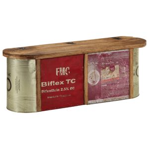 vidaXL F&ouml;rvaringsb&auml;nk/sk&auml;nk 120x30x40 cm massivt &aring;tervunnet tr&auml;