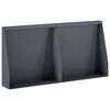 vidaXL St&ouml;dv&auml;gg 2 st 40 x 12 x 50 cm St&aring;l Antracit