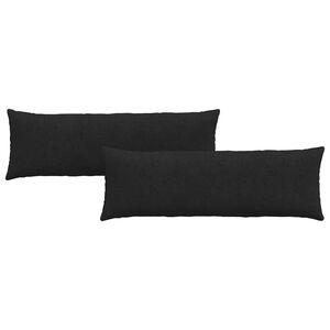 vidaXL Sofakuddar 2 pcs Svart 120 x 40 cm tyg
