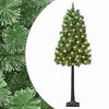 vidaXL Plast Hingad Julgran 120 cm 150 LED-lampor Varmvit