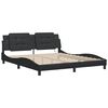 vidaXL Bed Frame with LED without Mattress "Zadar" Black 180x200 cm