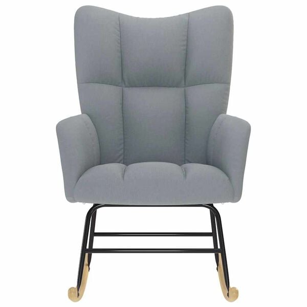 vidaXL Gungstol ljusgrå tyg