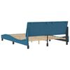 vidaXL Bed Frame without Mattress "Hanko" Blue 160x200 cm Velvet