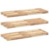 vidaXL Sv&auml;vande hyllor 3 st 100x30x4 cm obehandlat massivt akaciatr&auml;