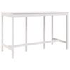 vidaXL Barbord vit 180x80x110cm massiv furu