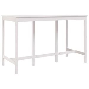 vidaXL Barbord vit 180x80x110cm massiv furu