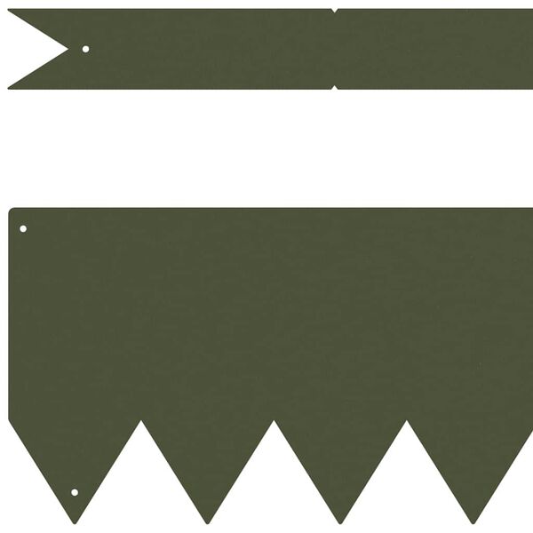 vidaXL Kant f&ouml;r gr&auml;smatta 10 pcs Olivgr&ouml;n 100 x 0,05 x 20 cm