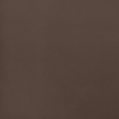 vidaXL Sänggavel med kanter brun 183x16x78/88 cm konstläder