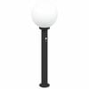 vidaXL Pollare med sensor 80 cm svart IP44