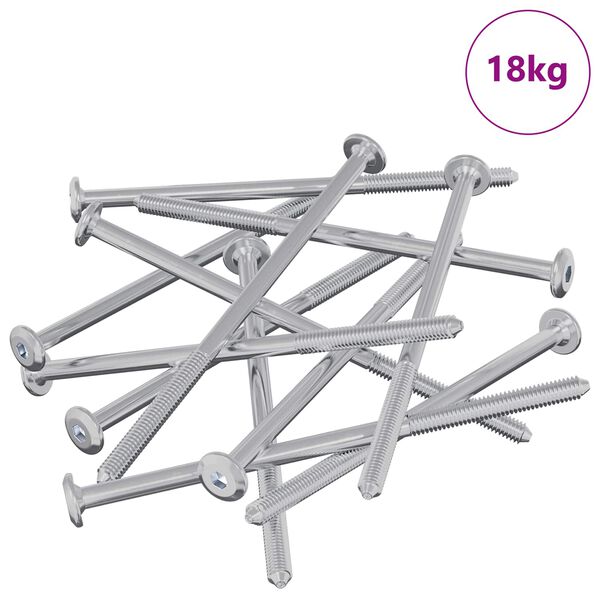 vidaXL M&ouml;belskruvar 800 pcs Silver St&aring;l