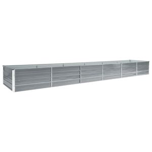vidaXL Odlingsl&aring;da upph&ouml;jd galvaniserat st&aring;l 480x80x45 cm gr&aring;