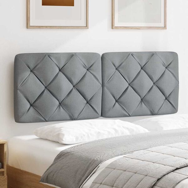 vidaXL Headboard Cushion Light Grey 120 cm Fabric