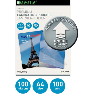Leitz Lamineringsfickor ILAM 100 mikron A4 100-pack