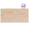 vidaXL Bordsskivor 2 st 70x35x1,7 cm rektangul&auml;r massiv furu