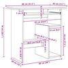 vidaXL Skrivbord artisan ek 80x45x74 cm konstruerat tr&auml;