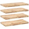 vidaXL Sv&auml;vande hyllor 4 st 100x40x4 cm obehandlat massivt akaciatr&auml;