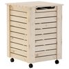 vidaXL Tv&auml;ttkorg med hjul RANA 45x45x64 cm massiv furu