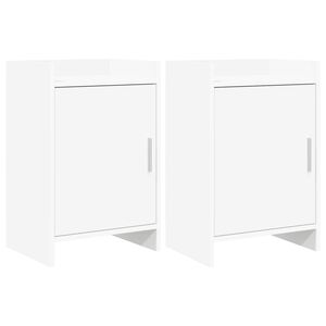 vidaXL S&auml;ngbord 2 pcs Vit 40 x 30 x 60 cm Konstruerat tr&auml;