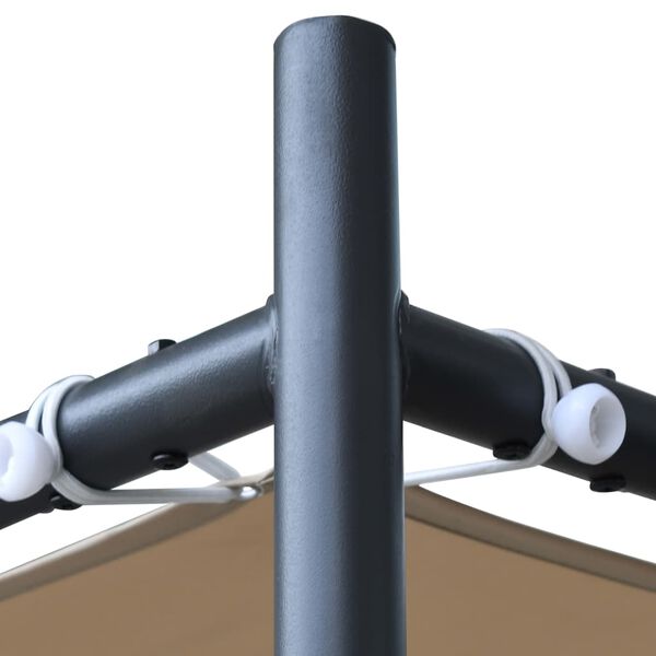 vidaXL Paviljong med snedtak 300x300x257 cm beige 180 g/m²