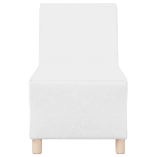 vidaXL | Modulsofa utan armst&ouml;d | Vit 55 x 74 x 82 cm Konstl&auml;der