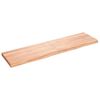 vidaXL V&auml;gghylla ljusbrun 120x30x(2-4) cm behandlad massiv ek