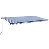 vidaXL Utdragbar markis Bl&aring; och Vit 600 &times; 350 cm Polyester