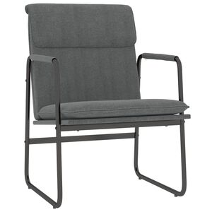vidaXL Loungestol m&ouml;rkgr&aring; 55x64x80 cm tyg