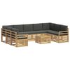 vidaXL Utomhussoffset 10 pcs Vit och antracit 59 x 59 x 37 cm