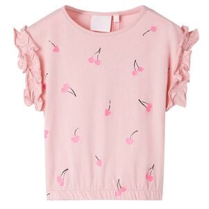 T-shirt f&ouml;r barn ljusrosa 116