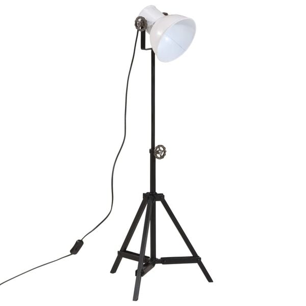 vidaXL Golvlampa 25 W vit 35x35x65/95 cm E27