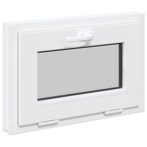 vidaXL K&auml;llarf&ouml;nster RISOR 60 x 40 cm PVC och glas Vit