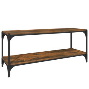 vidaXL Tv-b&auml;nk r&ouml;kf&auml;rgad ek 100x33x41 cm konstruerat tr&auml; och st&aring;l