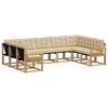vidaXL Utomhussoffset 9 st Vit och Beige