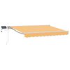 vidaXL Manuell markisram med LED-lampor Sand 5 &times; 3,5 m