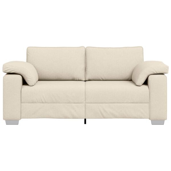 vidaXL Soffa Beige 180 x 77 x 82 cm Linnenblandad tyg