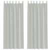 vidaXL Voile gardiner med &ouml;glor 2 st ljusgr&aring; 140x260 cm