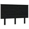 vidaXL S&auml;nggavel svart 124x6x82,5 cm massiv furu