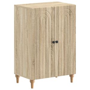 vidaXL Skosk&aring;p ALKMAAR 59,5 x 39,5 x 90 cm Konstruerat tr&auml; Sonoma-ek