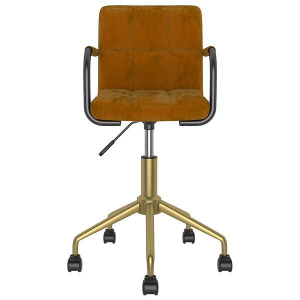 vidaXL Snurrbar matstol brun sammet