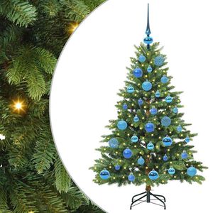 vidaXL Konstgjord julgran med 150 LED-lampor Gr&ouml;n 120 cm PE och PVC