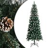 vidaXL Plastgran med fot gr&ouml;n 240 cm PVC