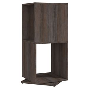 vidaXL Roterande hylla gr&aring; 34,5x34,5x75,5 cm konstruerat tr&auml;