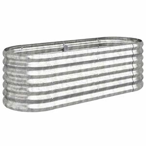 vidaXL Odlingsl&aring;da galvaniserat st&aring;l 114x40x36 cm silver