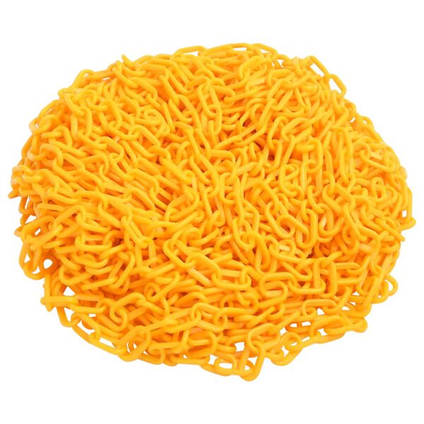 vidaXL Varningskedja gul 100 m &Oslash;8 mm plast