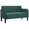 vidaXL Loveseat soffa m&ouml;rkgr&ouml;n 109 cm sammet