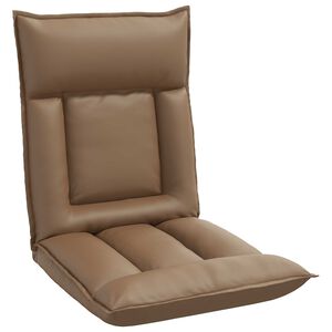 vidaXL Justerbar golvstol Cappuccino Konstl&auml;der