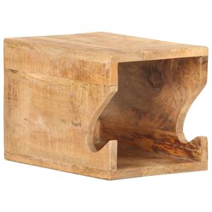 vidaXL Väggmonterad cykelhållare 35x25x25 cm massivt grovt mangoträ